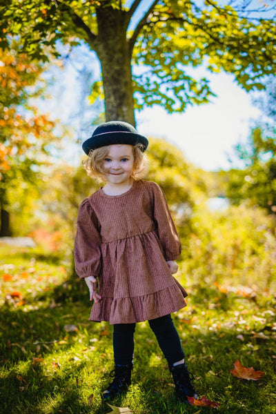 Baby/Toddler Brown Ruffle Dress