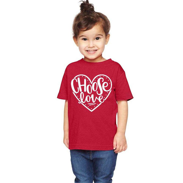 ORIGINAL Graphic Toddler Shirt - Heather Red - Choose Love