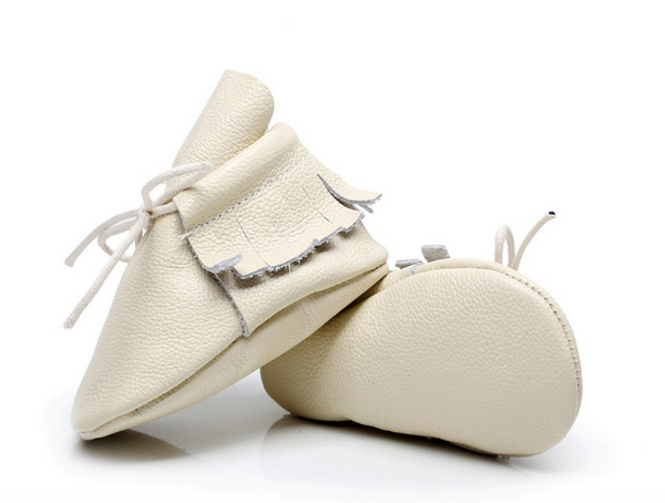 Baby Lace Up Moccasin Boots - Beige