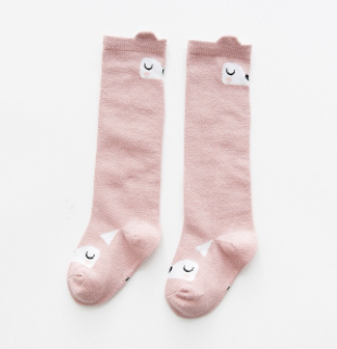 Baby/Toddler Pink Fox Knee High Socks