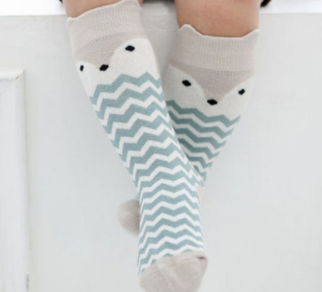 Baby/Toddler Fox Chevron Knee High Socks
