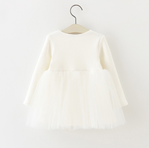 Baby/Toddler White Tutu Long Sleeve Dress