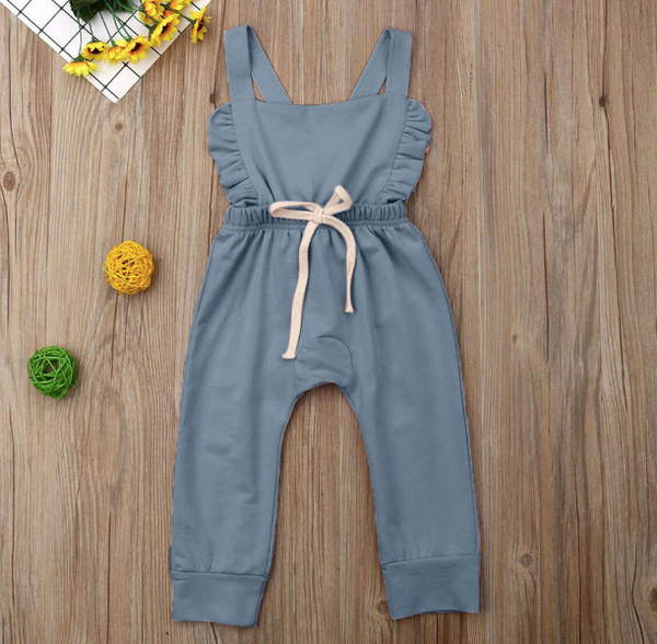 Baby/Toddler Ruffle Backless Romper - Multiple Colors