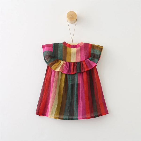 Toddler Rainbow Stripe Dress