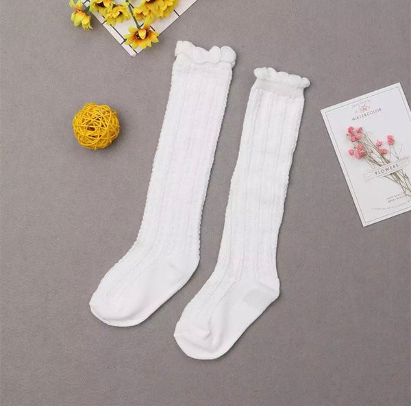 Baby/Toddler White Knee High Socks