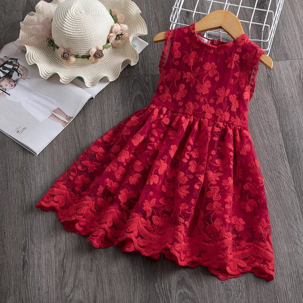 Toddler Sleeveless Lace Dress - Multiple Colors