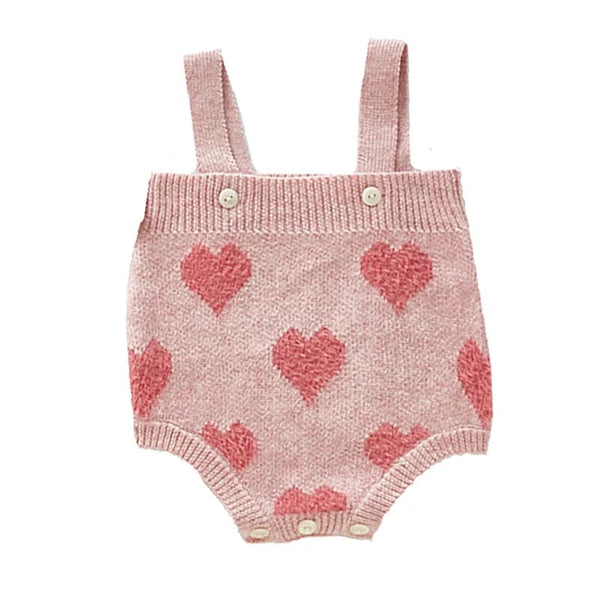 Baby/Toddler Pink Heart Sweater Romper