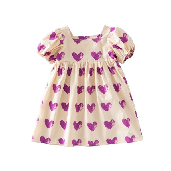 Toddler Lilac Heart Dress