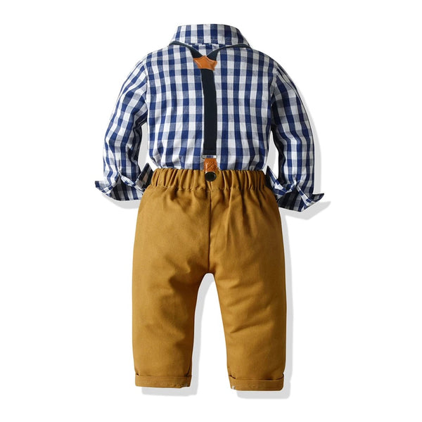 Baby/Toddler Blue Gingham Shirt and Trousers Set
