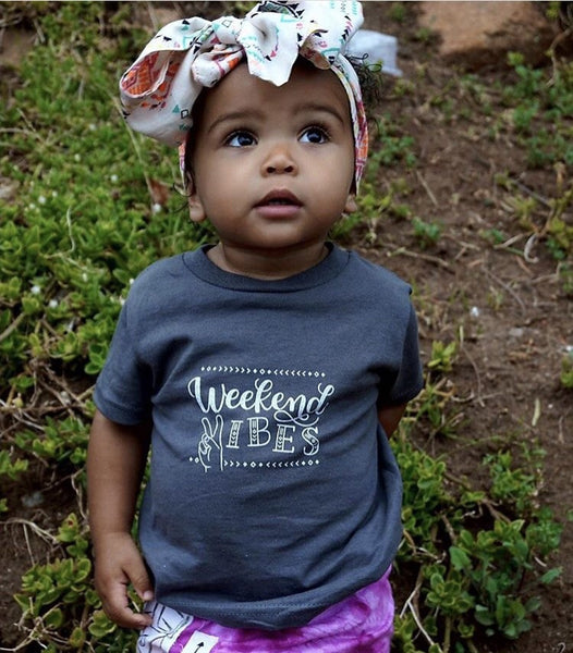 ORIGINAL Graphic Toddler Shirt - Slate - Weekend Vibes