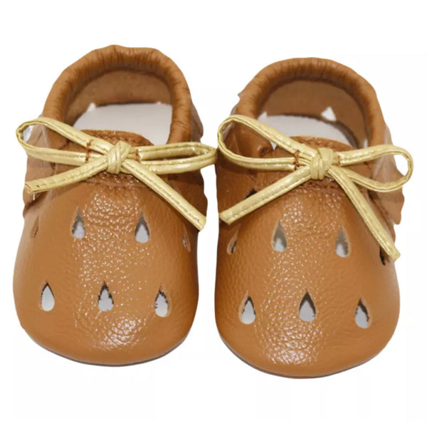 Baby/Toddler Slip On Leather Moccasin - Raindrop