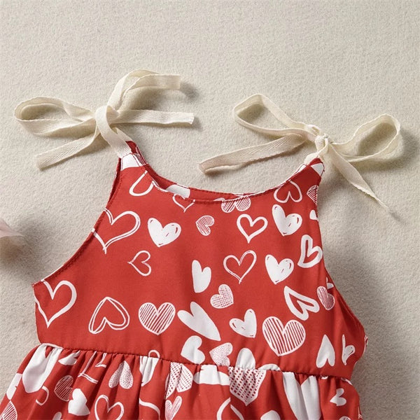 Baby/Toddler Shoulder Tie Heart Romper