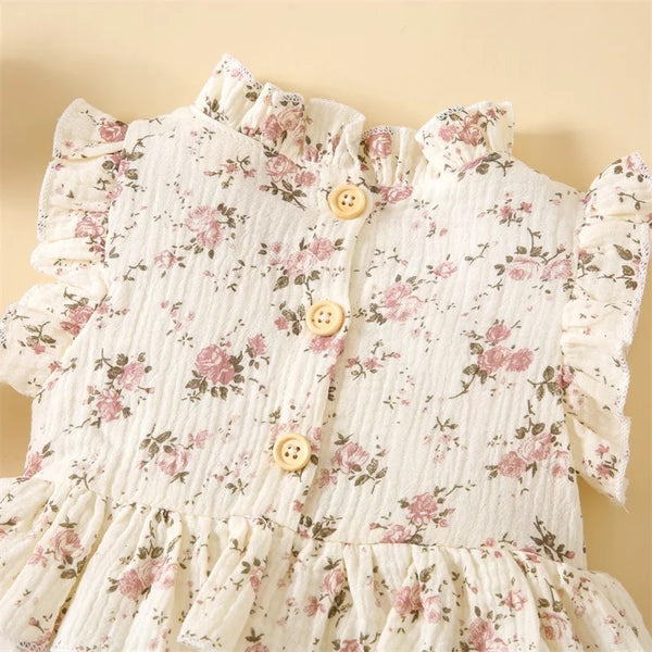 Baby/Toddler Floral and Tulle Romper