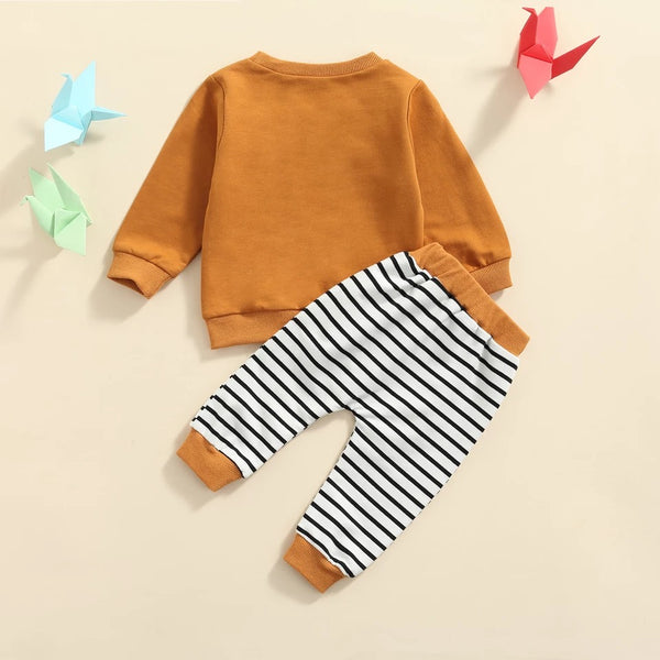 Baby/Toddler Orange Heart Happy Pullover/Pants