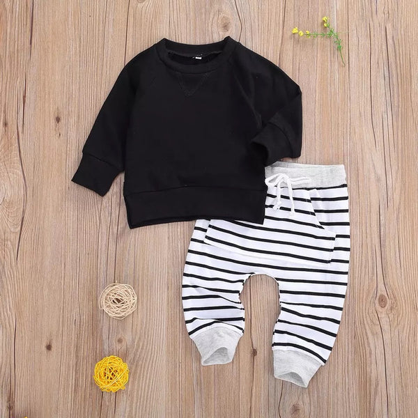 Baby/Toddler Front Pocket Joggers Set - Multiple Colors