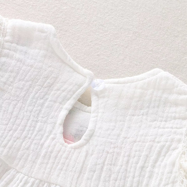 Toddler/Kid White Embroidered Dress