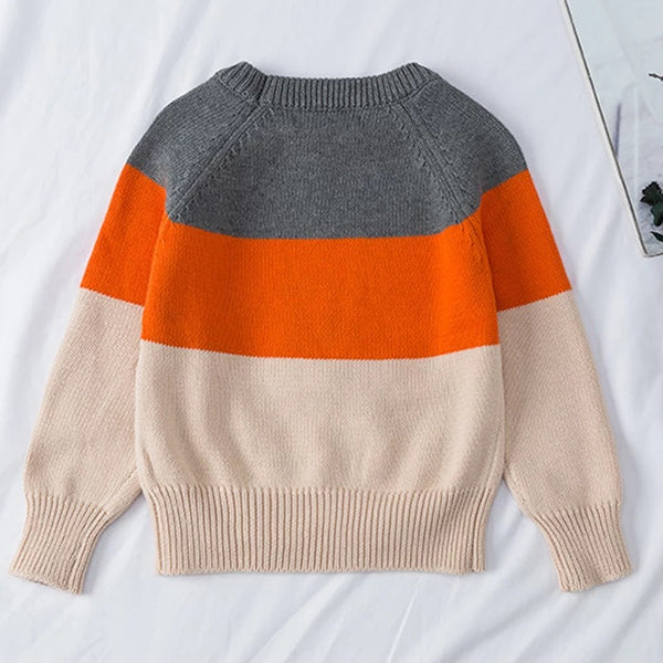 Baby/Kids Striped Fox Sweater