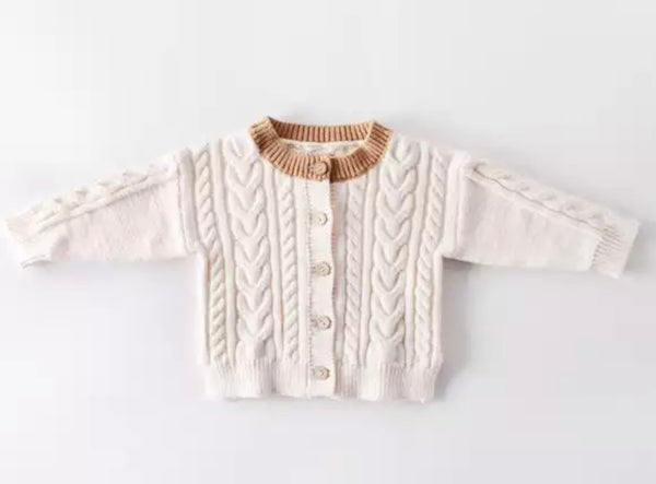 Baby/Toddler Cable Knit Cardigan - Multiple Colors