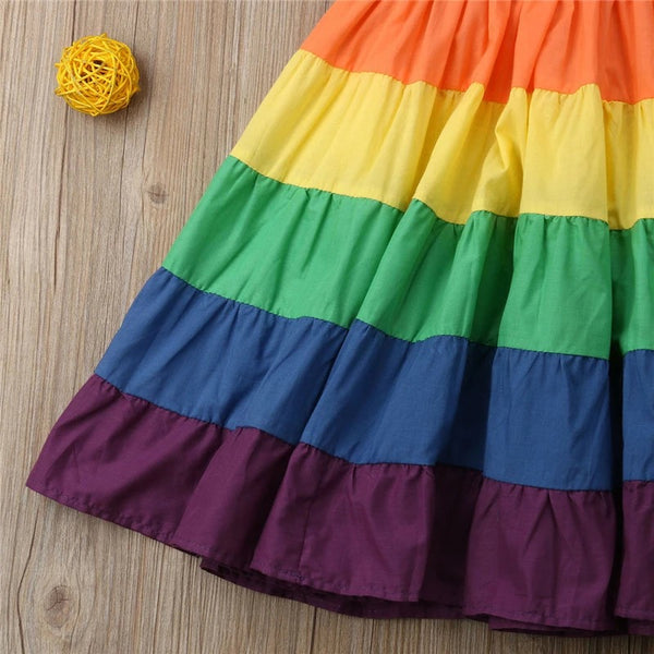 Baby/Toddler Rainbow Color Block Dress