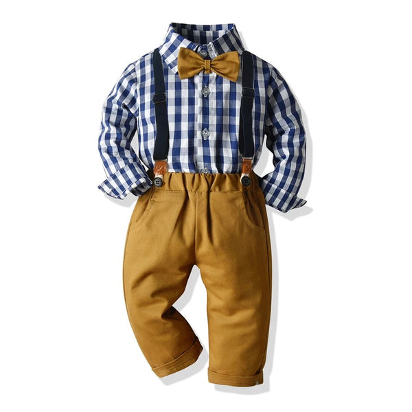 Baby/Toddler Blue Gingham Shirt and Trousers Set
