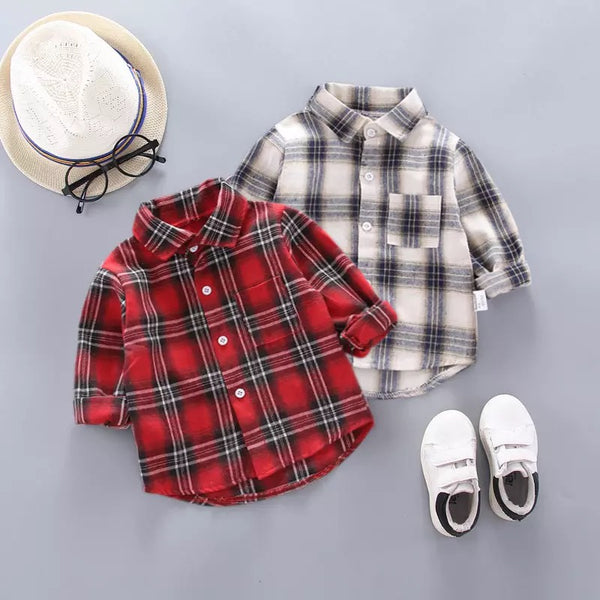 Baby/Toddler Red Plaid Button Up Shirt