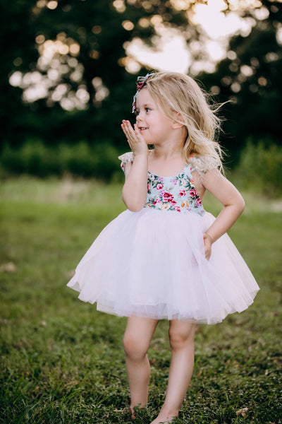 Baby/Toddler White Floral Tutu Dress
