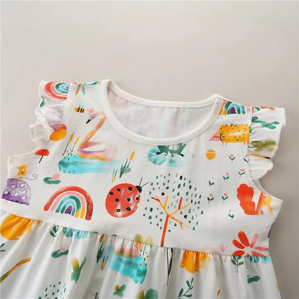 Toddler Ladybug/Rainbow Dress
