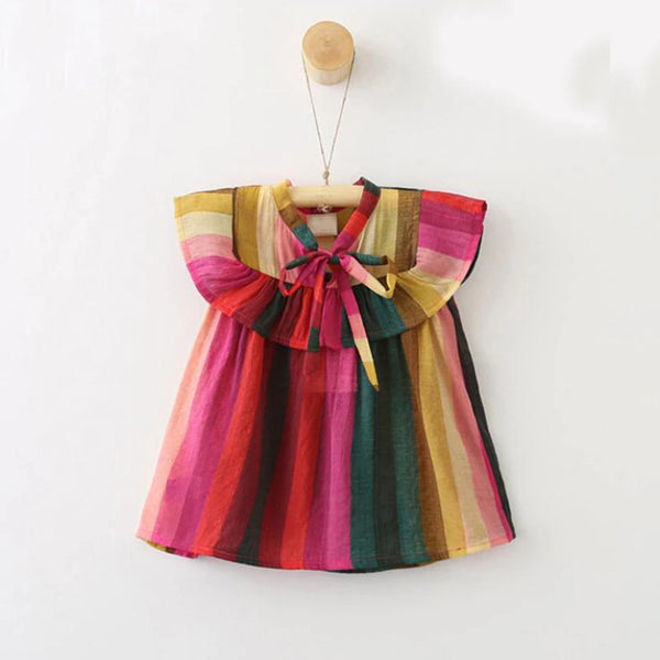 Toddler Rainbow Stripe Dress